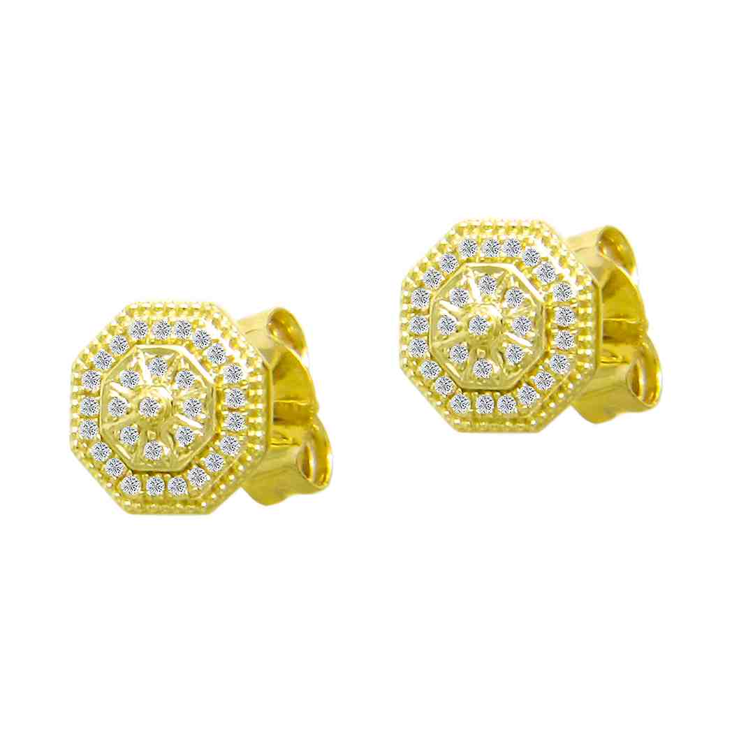 Round Stud Earring ER23043A
